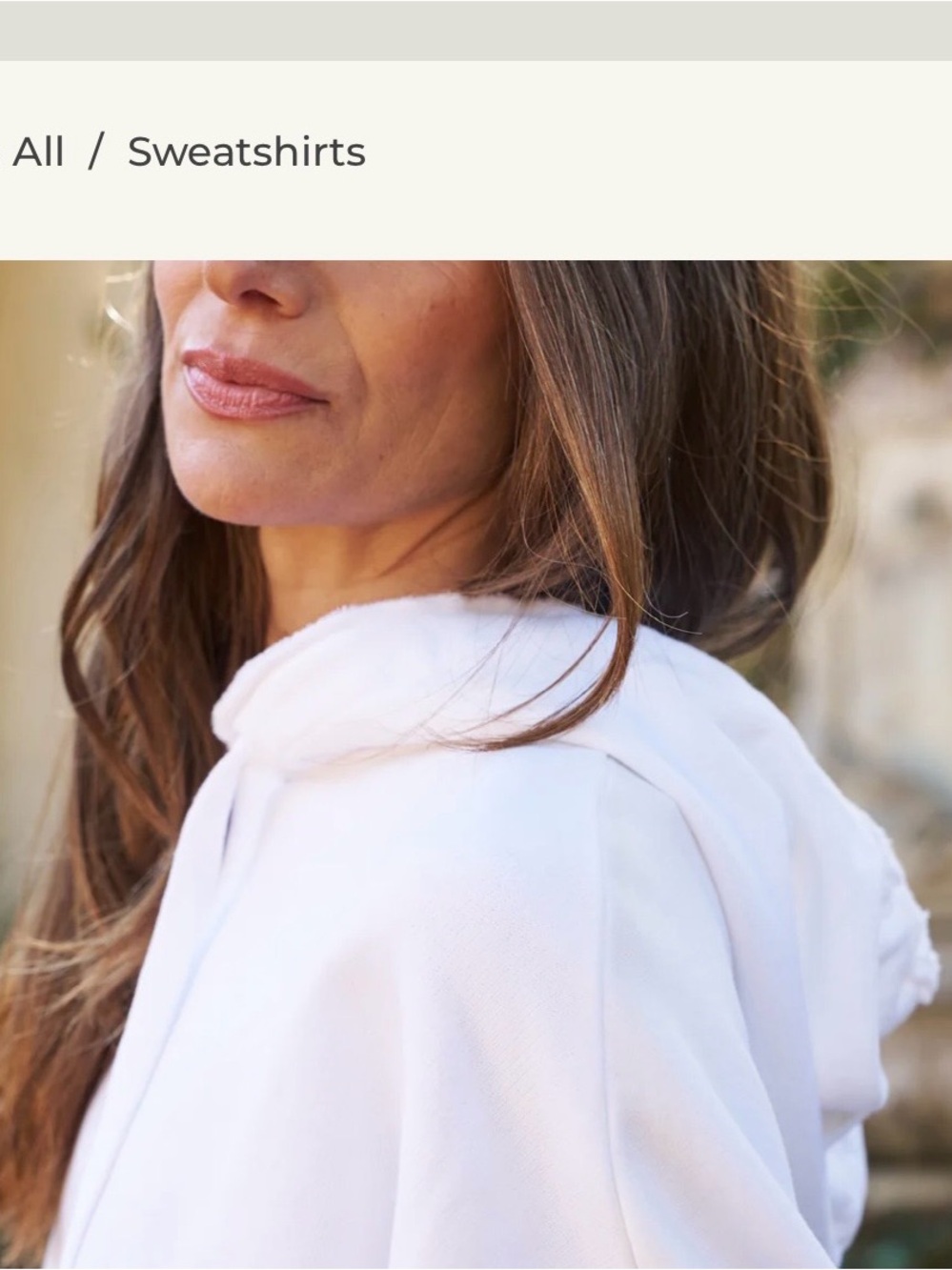 Frank & Eileen “Kane” White long sleeve, hooded sweatshirt - M (gently worn) - Picture 3 of 7